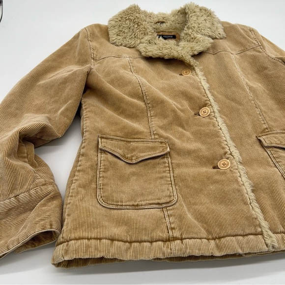 Vintage Y2K fur trimmed Steve Madden Tan Teddy Jacket - Picture 2 of 14